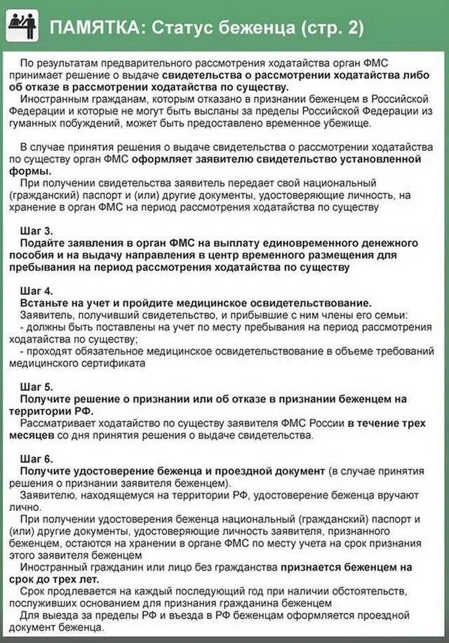 Можно получить статус беженца. Памятка для беженцев. получение статуса беженца. порядок получения статуса беженца в рф. порядок получения статуса переселенца.