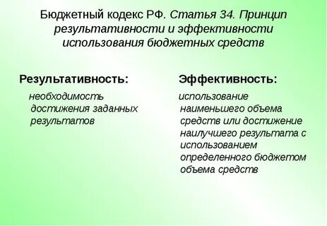 Эффективность бюджетных средств
