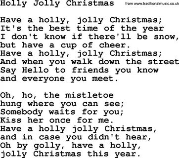 Jolly christmas текст