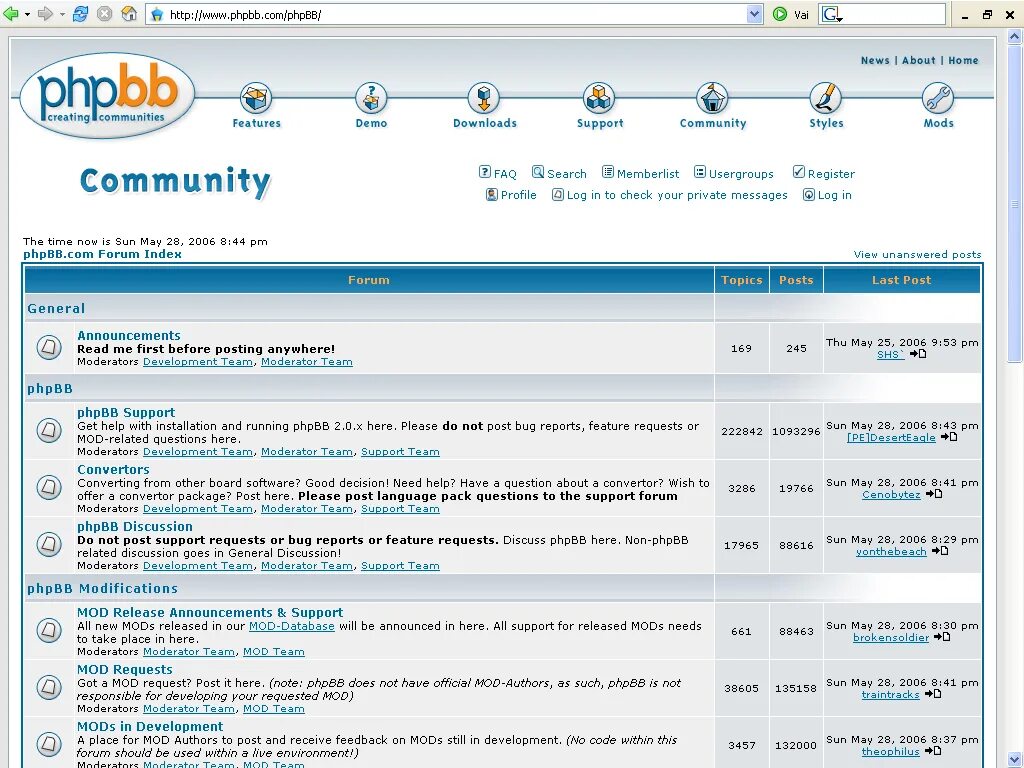 Amateur web forums