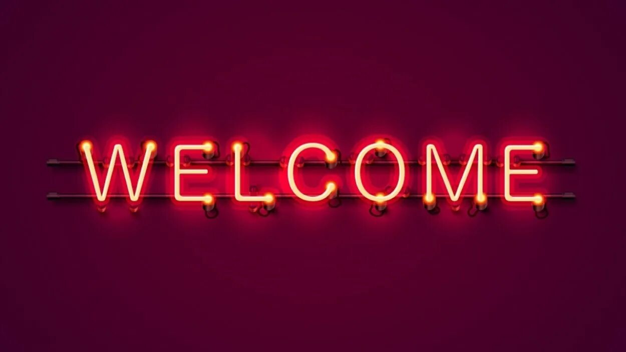 Надпись Welcome. Неоновая надпись Welcome. Неоновая надпись добро пожаловать. Welcome banner.