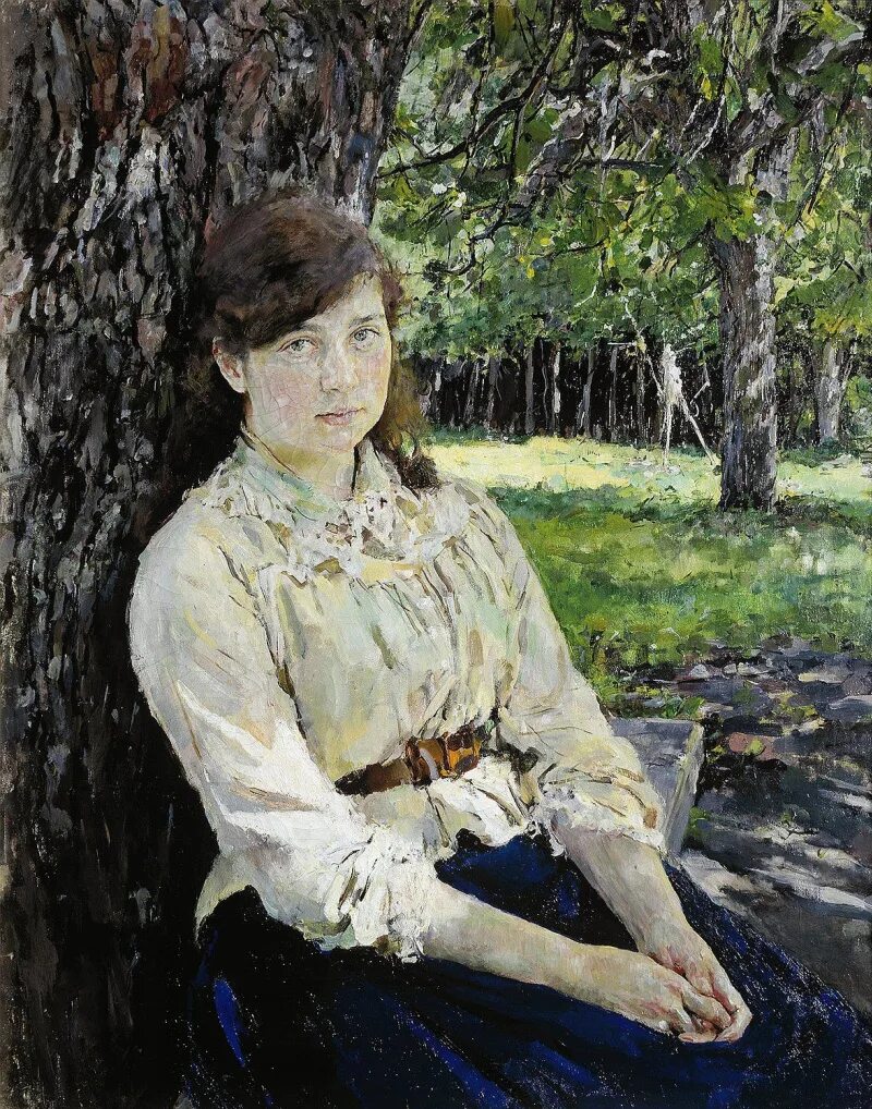 Какой портрет. Валентин Серов девушка освещенная солнцем. Девушка, освещенная солнцем» (1888). Валентин Серов. «Девушка, освещенная солнцем» (1888). В.А. Серов «девушка, освещённая солнцем» (портрет м.я. Симонович, 1888).