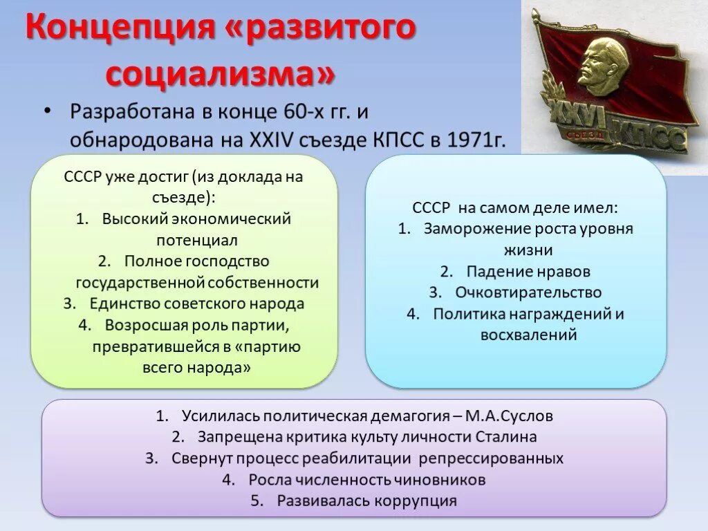 Общественно политическая жизнь в ссср 60 80. Брежнев концепция развитого социализма. Развитой социализм концепция. Суть концепции развитого социализма. Концепция развитого социализма СССР.