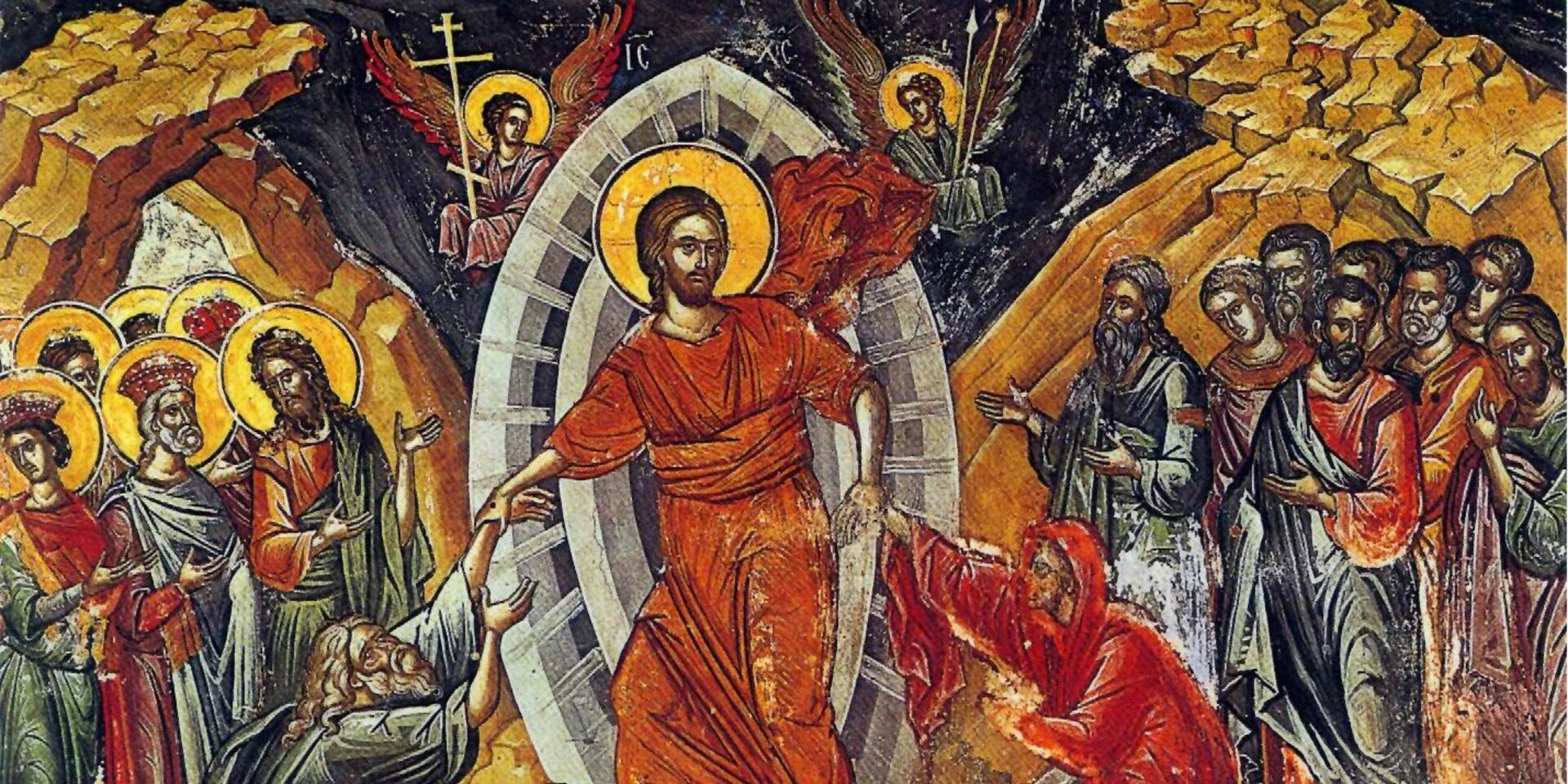 Иисус воскрес из мертвых. Фреска сошествие христа в ад. воскресение христово византийская икона. воскрешение иисуса христа икона. сошествие христа во ад икона.
