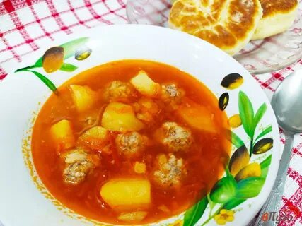 Рисовый суп с фрикадельками