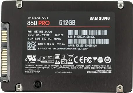 Ssd samsung 860 pro mz 76p512bw
