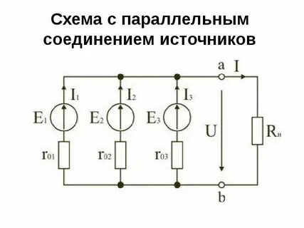 Последовательное и параллельное соединение эдс