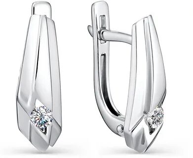Серьги из белого золота 585 пробы