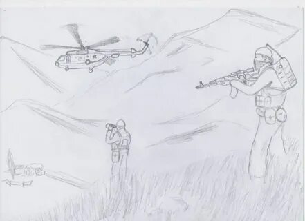 Как нарисовать военную картинку