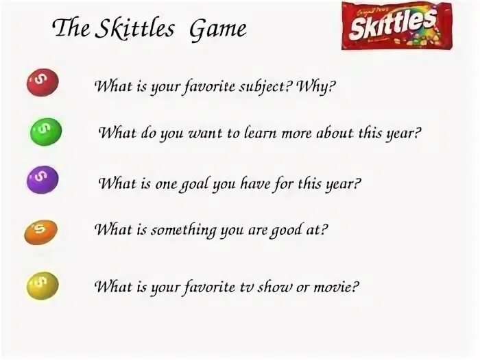 Getting to know games. Skittles игра. Skittles game English. Skittles Icebreaker game. Skittles warming up activities.