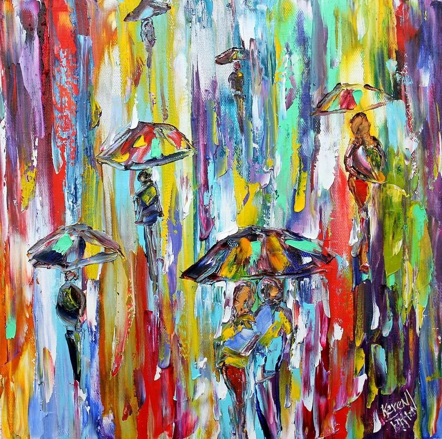 Композиция дождя. Картины с зонтом. Динамичная композиция в живописи. Станислав сидоров художник. Разные стили рисования дождя.