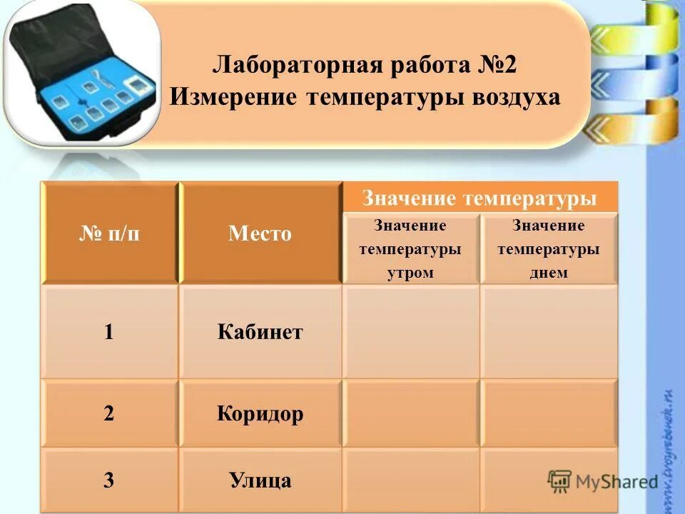 температура воздуха практическая работа 6 класс