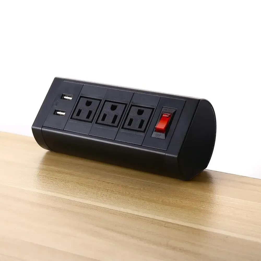 Настольные розетки. Розетки с зажимами. 3 AC Outlet Desk Clamp Power strip White, Desk Mount USB Charging Power Station.