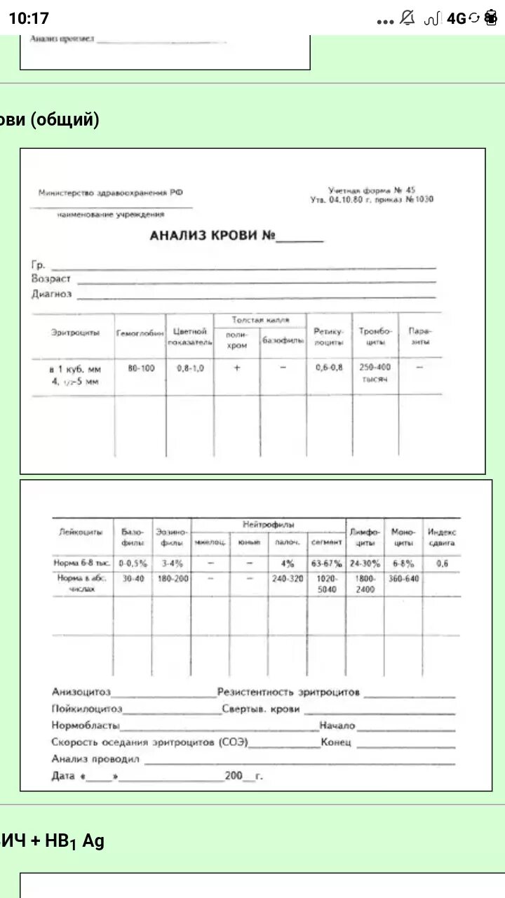 Исследование образцов форм