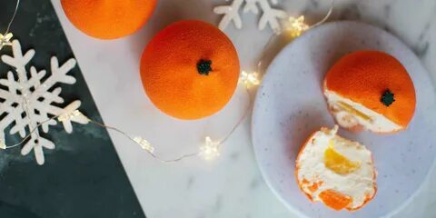 Десерт новогодний с мандаринами