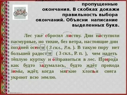 Объясните написание выделенных букв