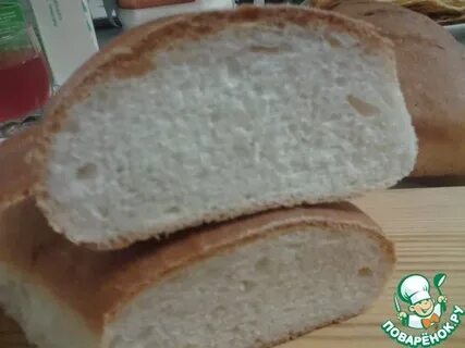 В печке выпечен батон