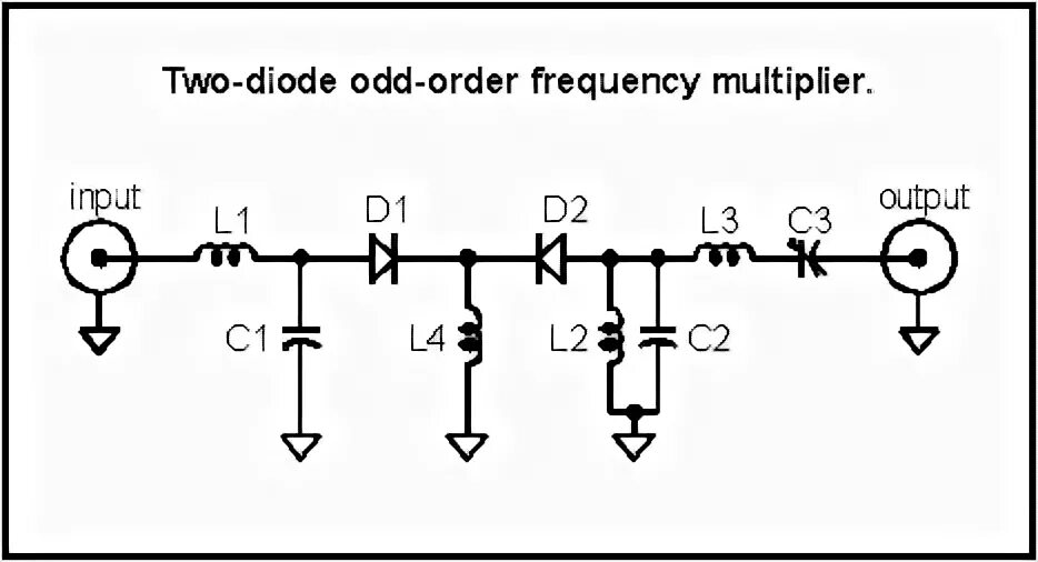 Диод частота. Diode Frequency Multiplier. Multiplier типовые схемы. Умножитель частоты на диодах. Frequency Multiplier x3.
