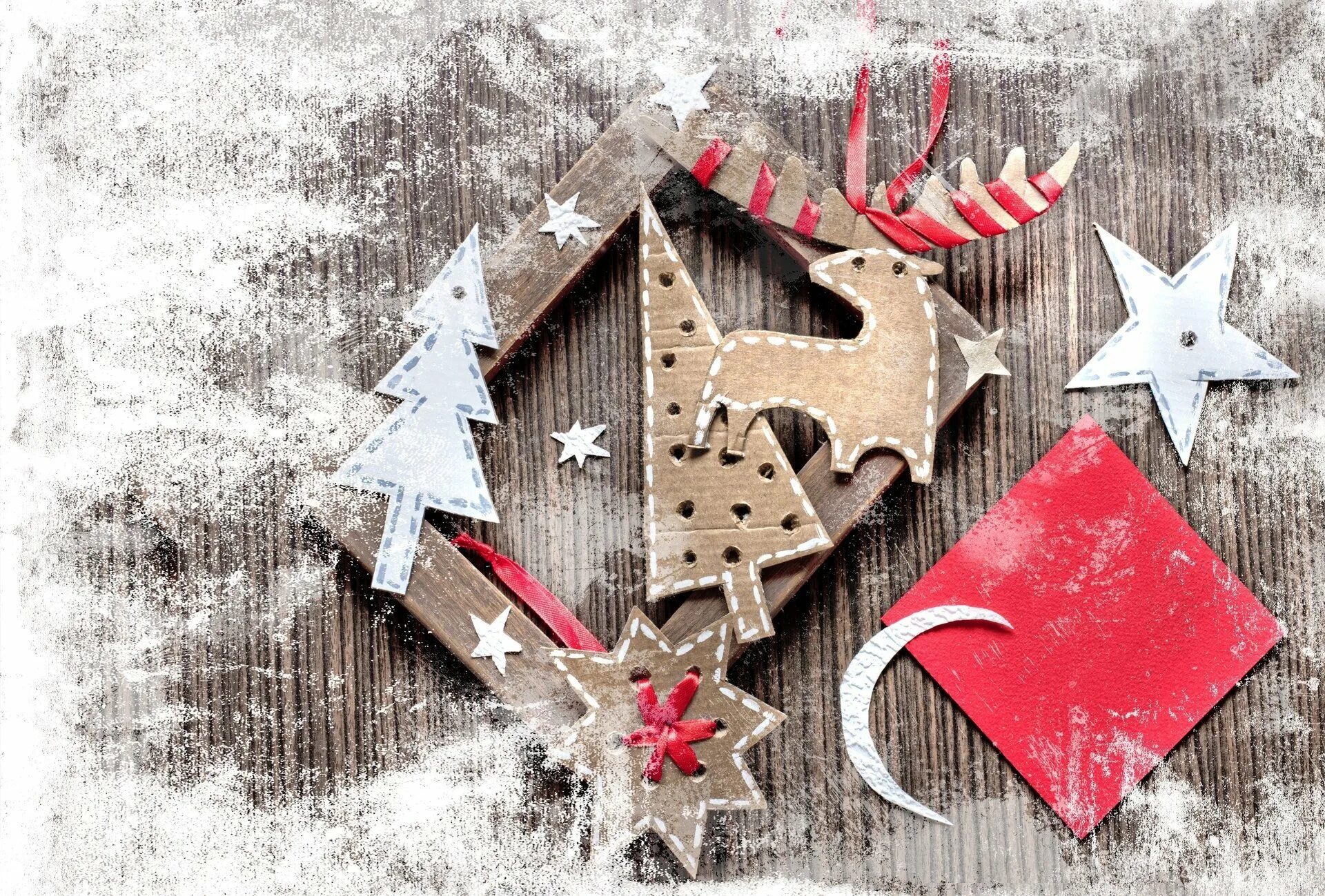 Новогодние пос. Обои из картона. украшения из картона на новый год, на рабочий стол.. винтажные новогодние обои на телефон. новый год винтажные заставки.