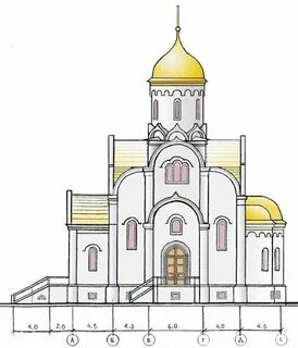 Зарисовка храма или общественного здания