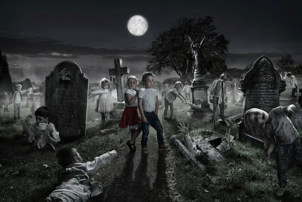 Кладбище ночью. Зловещее кладбище. Мистическое кладбище. Кладбищенские истории читать