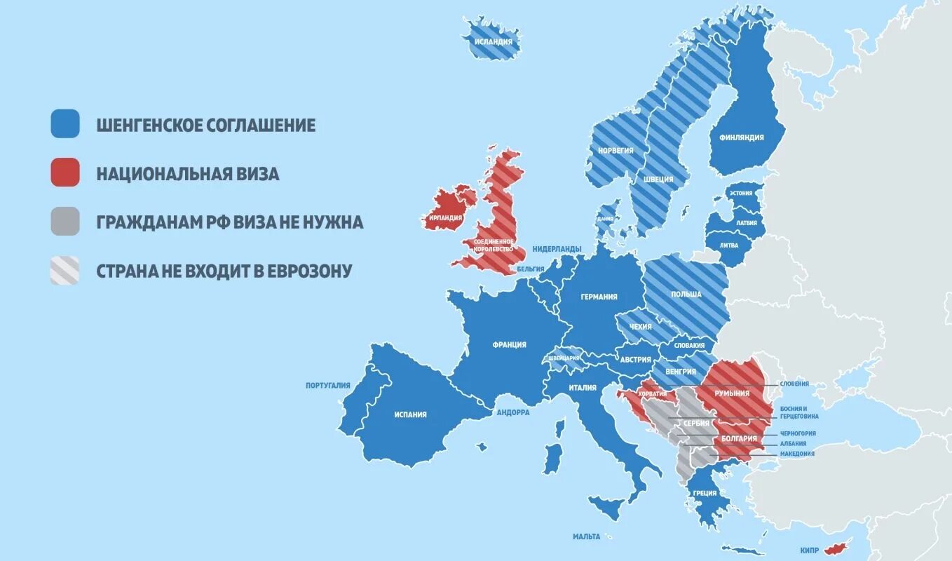 Страны шенгенского соглашения 2024