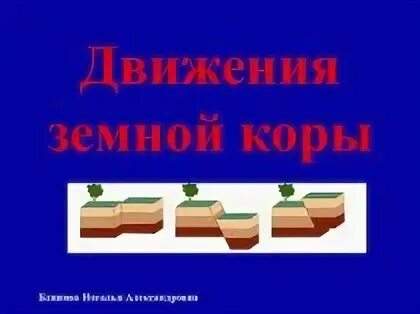 Движение земной коры 1 5 класс география