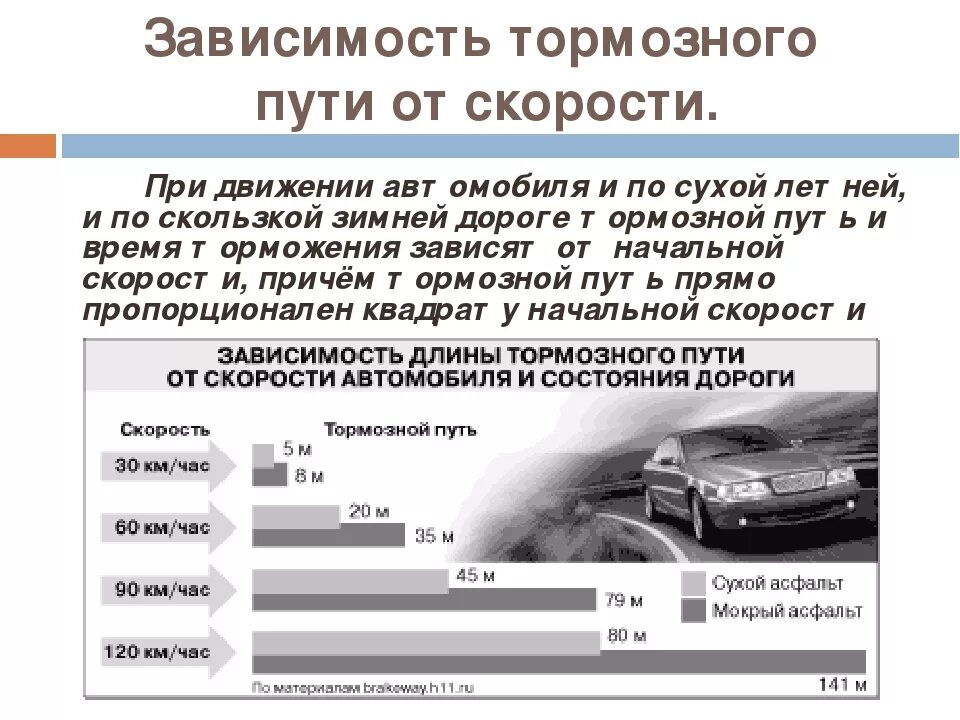 Определите тормозной путь 72
