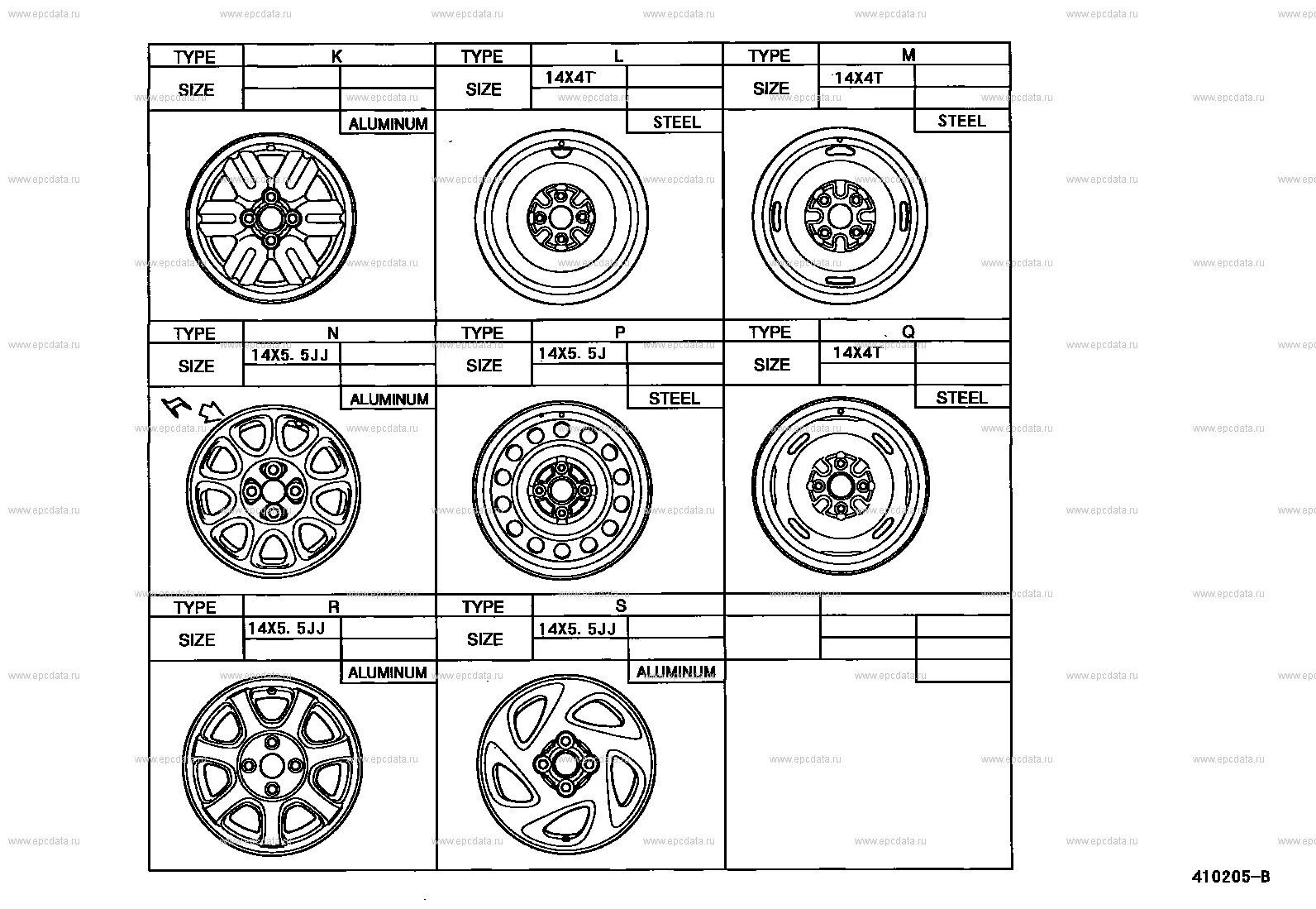 Какие размеры колес королла. 42611-1a460. Тойота Королла ае 100 параметры дисков. Размер дисков на Тойота Королла ae100. Каталог оригинальных дисков Toyota 4 100.