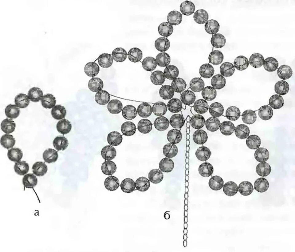 Техника плетения цветов. Петельная техника плетения бисером для начинающих. Петельная техника плетения бисером схемы. Схема петельного плетения из бисера. Петельное плетение бисером схемы.