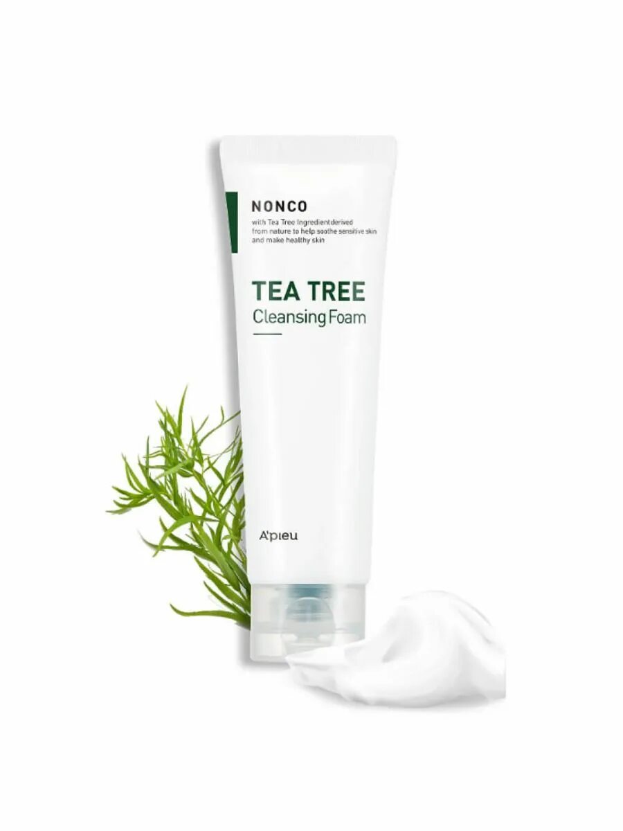 Пенка Tea Tree APIEU. A'PIEU Nonco Tea Tree Cleansing. Пенка для проблемной и жирной кожи a'PIEU Nonco Tea Tree Cleansing Foam. PIEU пенка для умывания c экстрактом чайного дерева Nonco Tea Tree Cleansing Foam.