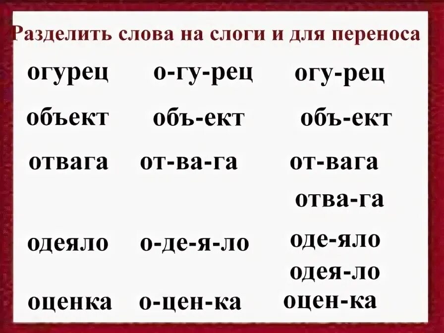 Идем сколько слогов