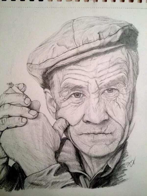 Старый дедушка рисунок. Портрет Деда. Портреты старых людей. Портрет пожилого человека. Портреты пожилых людей карандашом.