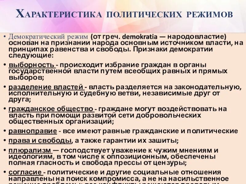 Демократическийсрежим. Демократия режим. Дать характеристику демократическому режиму. Дать характеристику демократическому режиму. Основные характеристики демократического режима.