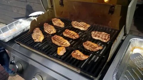 Мясо на газовом гриле