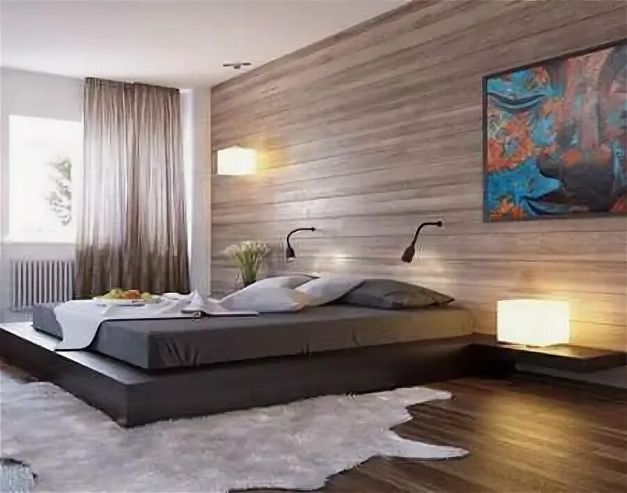 Simple Modern Bedroom With Hanging Pendant Lights Contemporary bedroom, Bedroom