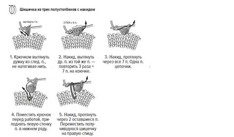 Шишка крючком схема и описание