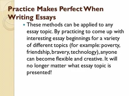 Essay topic writing