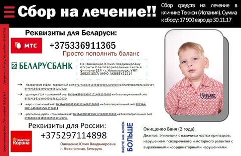 Собирают на лечение