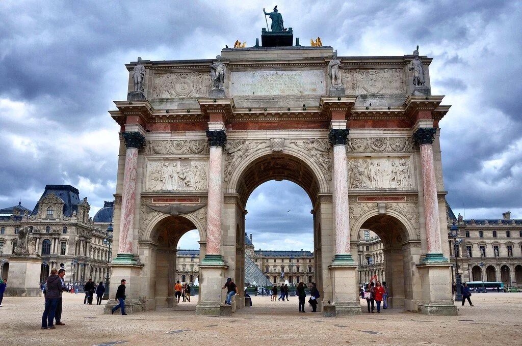 Триумфальная арка. Арка на площади Каррузель в Париже. Триумфальная арка (Франция).