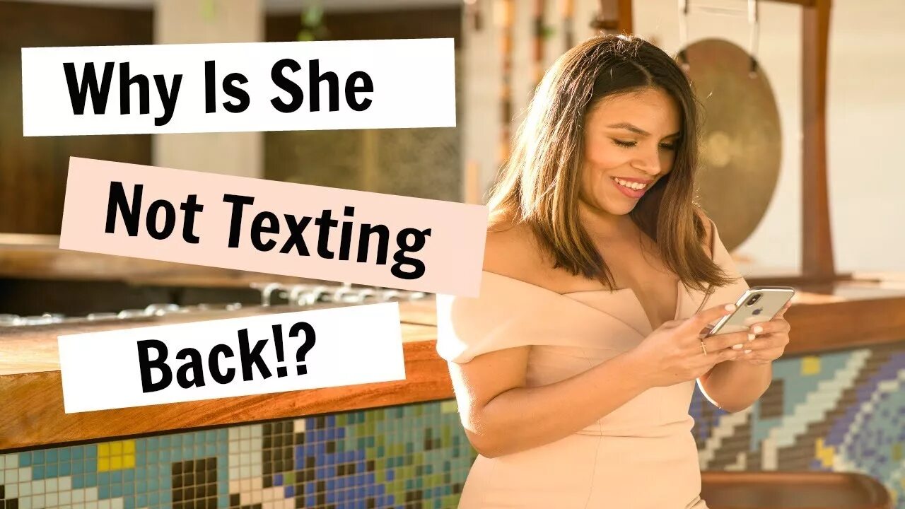 She is back. Why is she. Not texting. She is texting. Why she be late