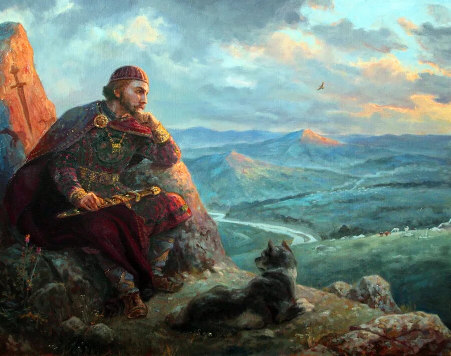 хранители земли русской картина. князь бус белояр русколань. пересвет и ослябя куликовская битва. художник славянист андрей шишкин. русские боги.