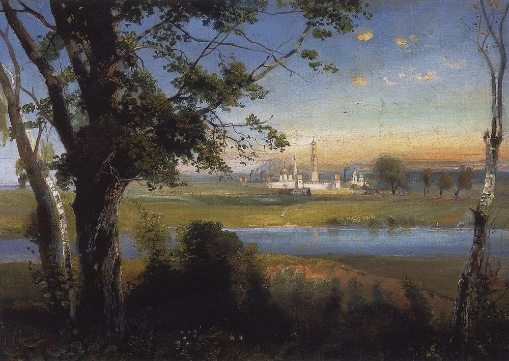 Саврасов Новодевичий монастырь 1890. Саврасов Печерский монастырь.