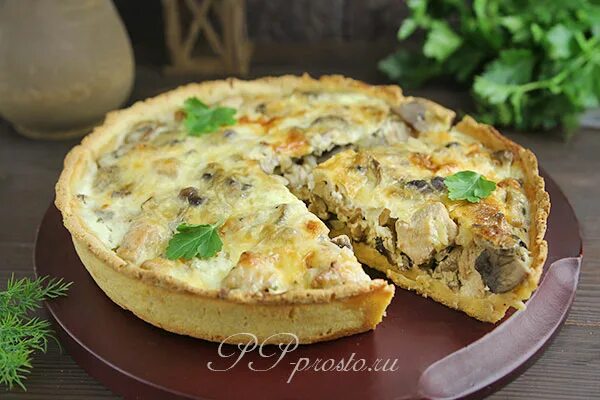 Пп киш с грибами