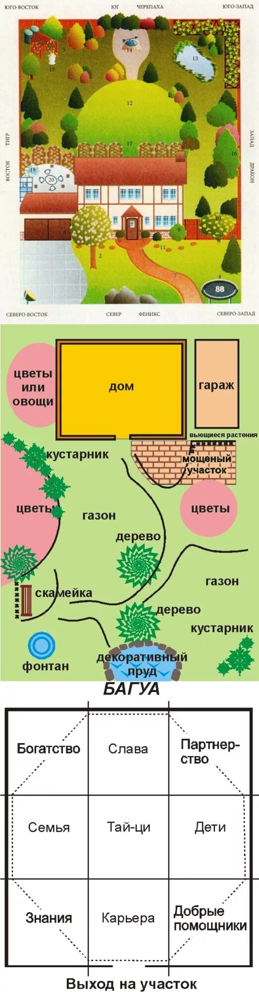 Грядки на участке по сторонам света. Расположение построек на участке по фен шуй. План садового участка по фен шуй. Феншуй дачного участка. Планировка дачного участка по фэншую.