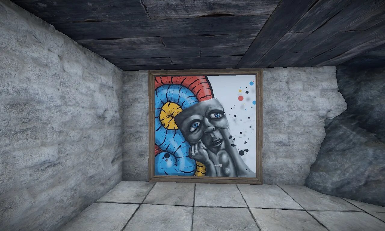 Rust tp. Картина rust. рисунки на табличках в раст. синяя дверь раст. rust рисование на картинах.
