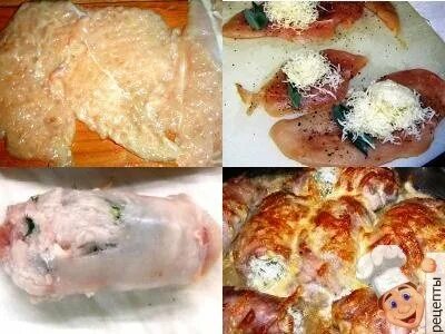 Куриные рулетики из куриного филе фото