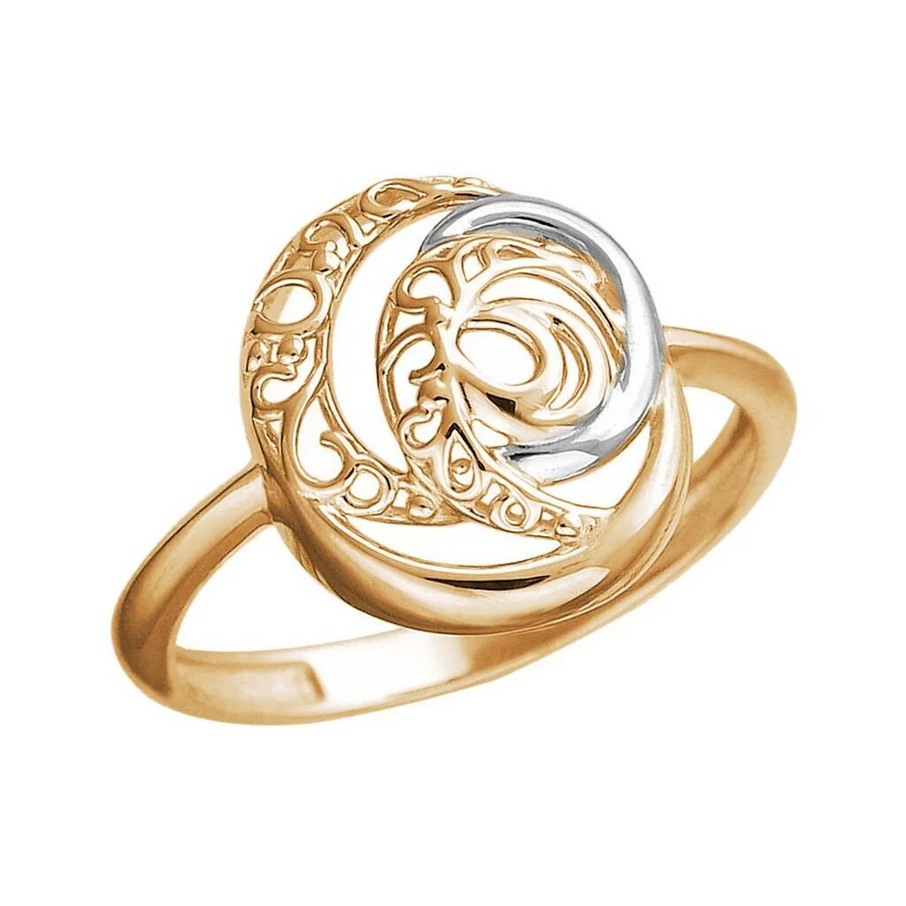 Золотое кольцо фото вид спереди на белом фоне.