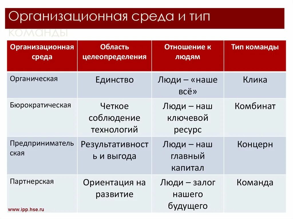 Среда область тест. Типы команд. Охарактеризуйте типы команд. Типы организационной среды. Комбинат клика кружок команда.