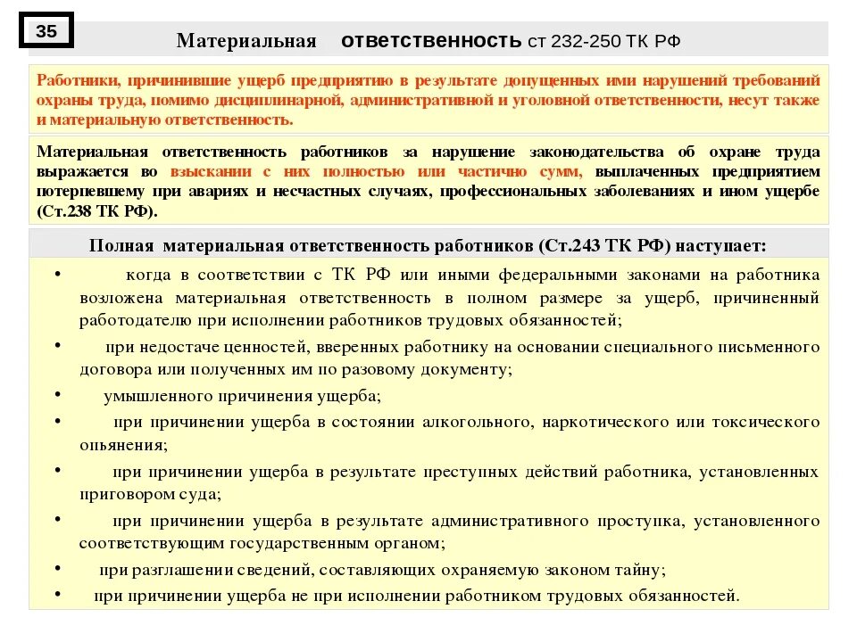 Материальная ответственность охрана труда. Материальная ответственность за нарушение охраны труда. Нарушения материальной ответственности за нарушение охраны труда. При причинении ущерба организации.